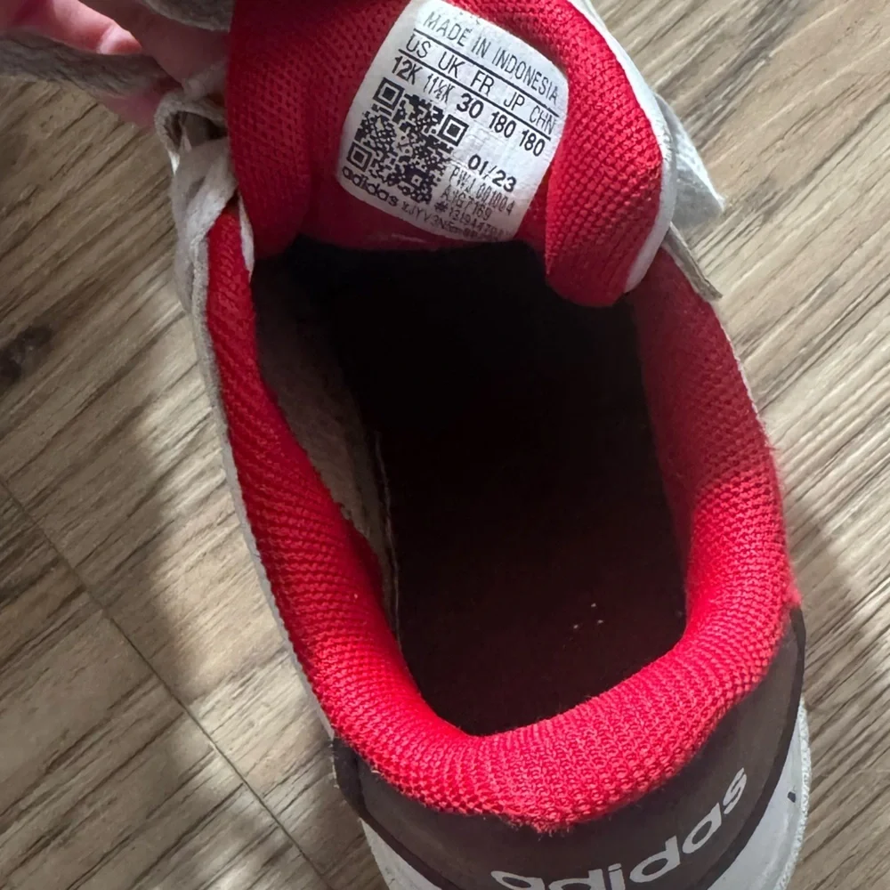 adidas Kids White and Red Spider-Man Sneakers. Kids 12K